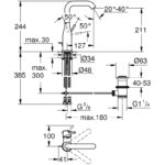 Grohe Essence Basin Mixer Tap L-Size 32628 Warm Sunset