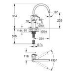 Grohe Concetto High Spout Sink Mixer 32661 Supersteel