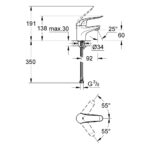 Grohe Euroeco Special Basin Mixer Smooth Body 1/2" 32762
