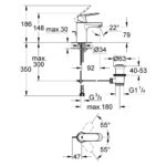 Grohe Eurosmart Cosmopolitan Mono Basin Mixer 1/2" Small 32825