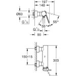 Grohe Plus Single-Lever Exposed Shower Mixer 33577