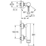 Grohe Essence Single-Lever Shower Mixer 1/2" 33636 Chrome