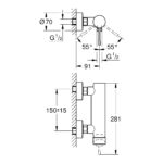 Grohe Essence+ Shower Mixer 33636 Supersteel