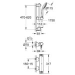 Grohe Grohtherm 2000 Thermostatic Shower Mixer 1/2" 34195