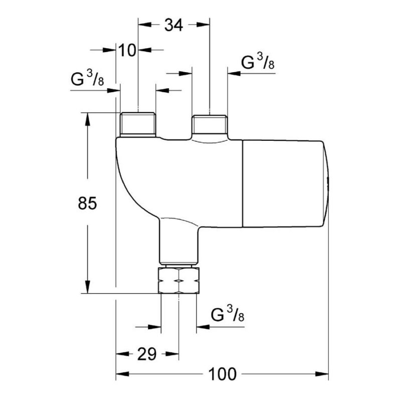 Grohe Grohtherm Micro Thermostatic Scalding Protection 34487