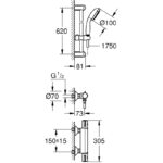 Grohe Grohtherm 800 Thermostatic Mixer & Shower Set 34565