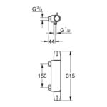 Grohe Grohtherm Thermostatic Shower Mixer 34681
