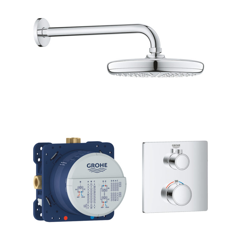 Grohe Grohtherm Square Tempesta 210 Perfect Shower Set 34728