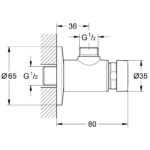 Grohe Euroeco Cosmopolitan T Self-Closing Valve 1/2" 36267
