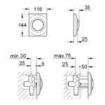 Grohe Surf WC Wall Plate 37018