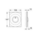 Grohe Surf WC Wall Plate 37063 Alpine White