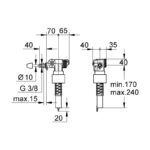 Grohe Filling Valve 3/8" 37095