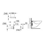 Grohe WC Inlet & Outlet Connecting Set 37311 Black