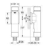 Grohe Rondo A.S. Flush Valve for WC 37347