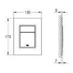 Grohe Skate Cosmopolitan S Dual Flush Plate 37535 Chrome