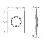 Grohe Nova Cosmopolitan S Flush Plate 37601 Warm Sunset