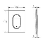 Grohe Arena Cosmopolitan S Dual Flush Plate 37624 Matt Chrome