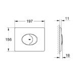 Grohe Skate Air WC Wall Plate 38506 Chrome