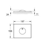 Grohe Skate WC Wall Plate 38573 Alpine White
