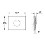Grohe Skate Wall Plate 38672 Stainless Steel
