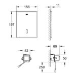 Grohe Tectron Skate Infra-Red for Cistern 38698 Stainless Steel