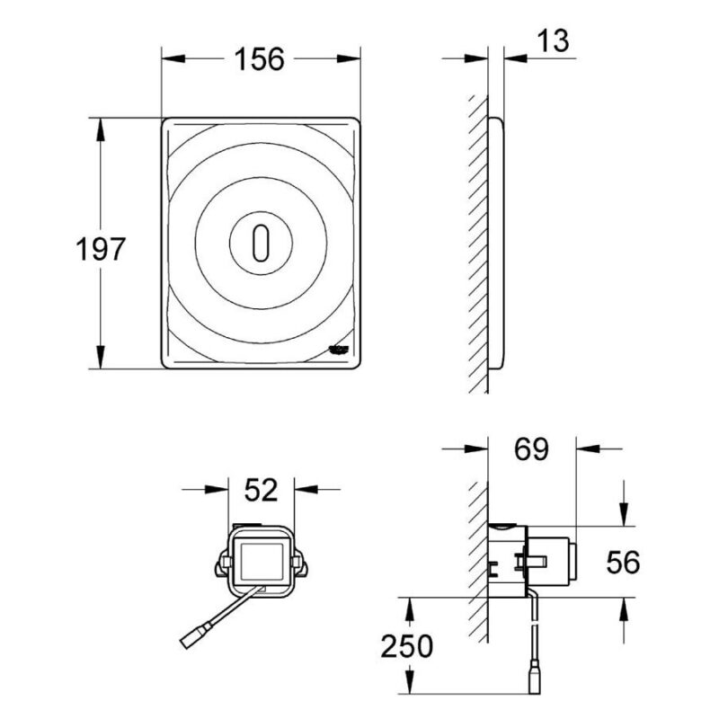 Grohe Tectron Surf Infra-Red Electronic for WC Cistern 38699