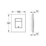Grohe Skate Cosmopolitan Flush Plate 38732 Hard Graphite