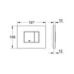 Grohe Skate Cosmopolitan Flush Plate 38732 Brushed Warm Sunset