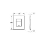 Grohe Skate Cosmopolitan Vertical Flushplate 38732 White