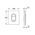Grohe Arena Cosmopolitan WC Wall Plate 38844 Chrome