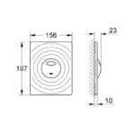 Grohe Surf WC Wall Plate 38861
