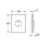 Grohe Skate WC Wall Plate 38862 Chrome