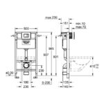 Grohe Rapid SL Skate Cosmopolitan 4 in 1 Set for WC 1.0m 38888