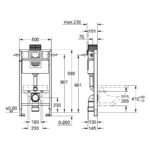 Grohe Rapid SL 2 in 1 Set for WC 1.0m 38947