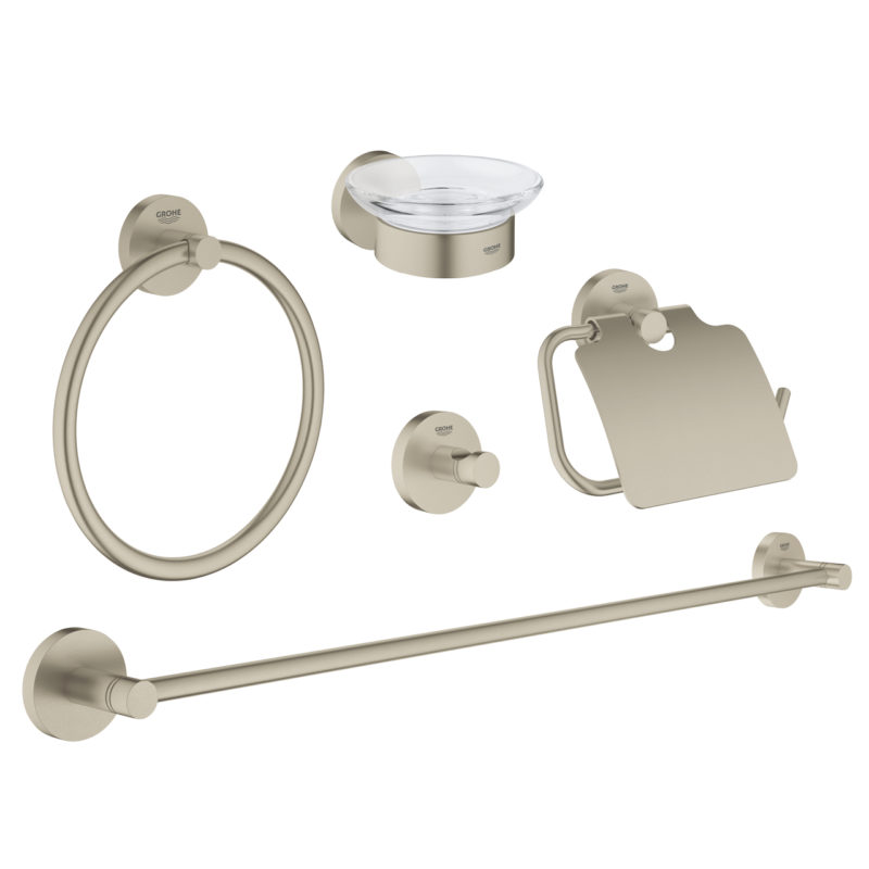 Grohe Essentials Master 5-in-1 Accessories Set 40344 Brushed Nickel