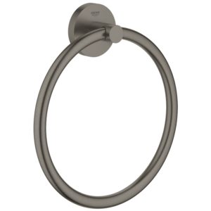 Grohe Essentials Towel Ring 40365 Brushed Hard Graphite