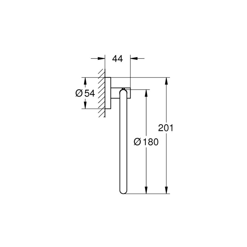 Grohe Essentials Towel Ring 40365 Brushed Nickel