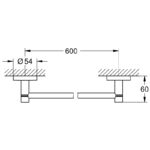 Grohe Essentials Towel Rail 40366 Hard Graphite