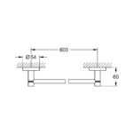 Grohe Essentials 600mm Towel Rail 40366 Warm Sunset