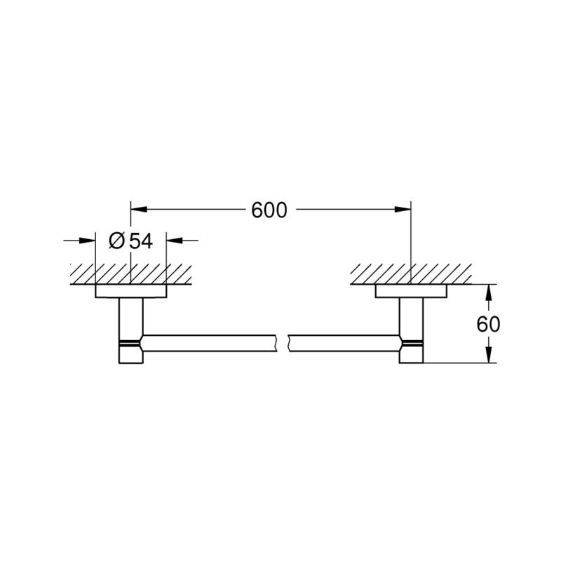 Grohe Essentials 600mm Towel Rail 40366 Warm Sunset