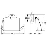 Grohe Essentials Toilet Roll Holder 40367 Brushed Cool Sunrise