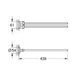 Grohe Essentials Towel Bar 40371 Warm Sunset