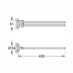Grohe Essentials Towel Bar 40371 Supersteel