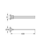 Grohe Essentials Double Towel Bar 40371 Brushed Nickel