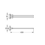 Grohe Essentials Double Towel Bar 40371 Brushed Nickel