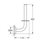 Grohe Essentials Spare Toilet Roll Holder 40385 Brushed Graphite