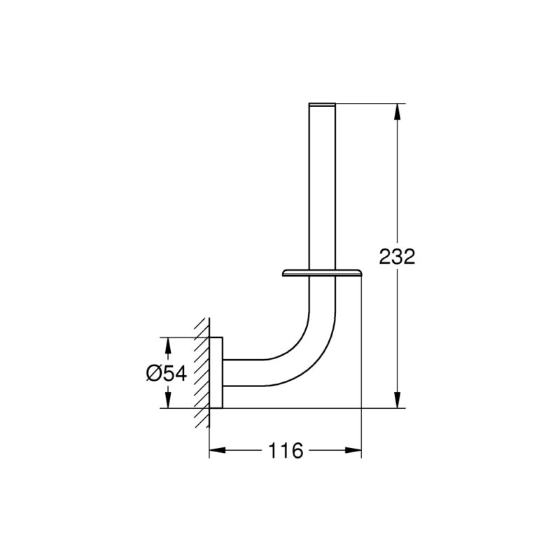 Grohe Essentials Spare Toilet Roll Holder 40385 Brushed Sunrise