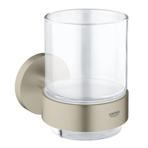 Grohe Essentials Glass with Holder 40447 Brushed Nickel