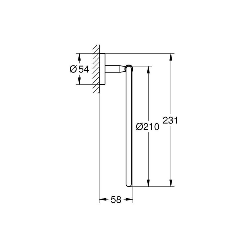 Grohe Bau Cosmopolitan Towel Ring 40460