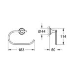 Grohe Essentials Authentic Toilet Roll Holder 40657
